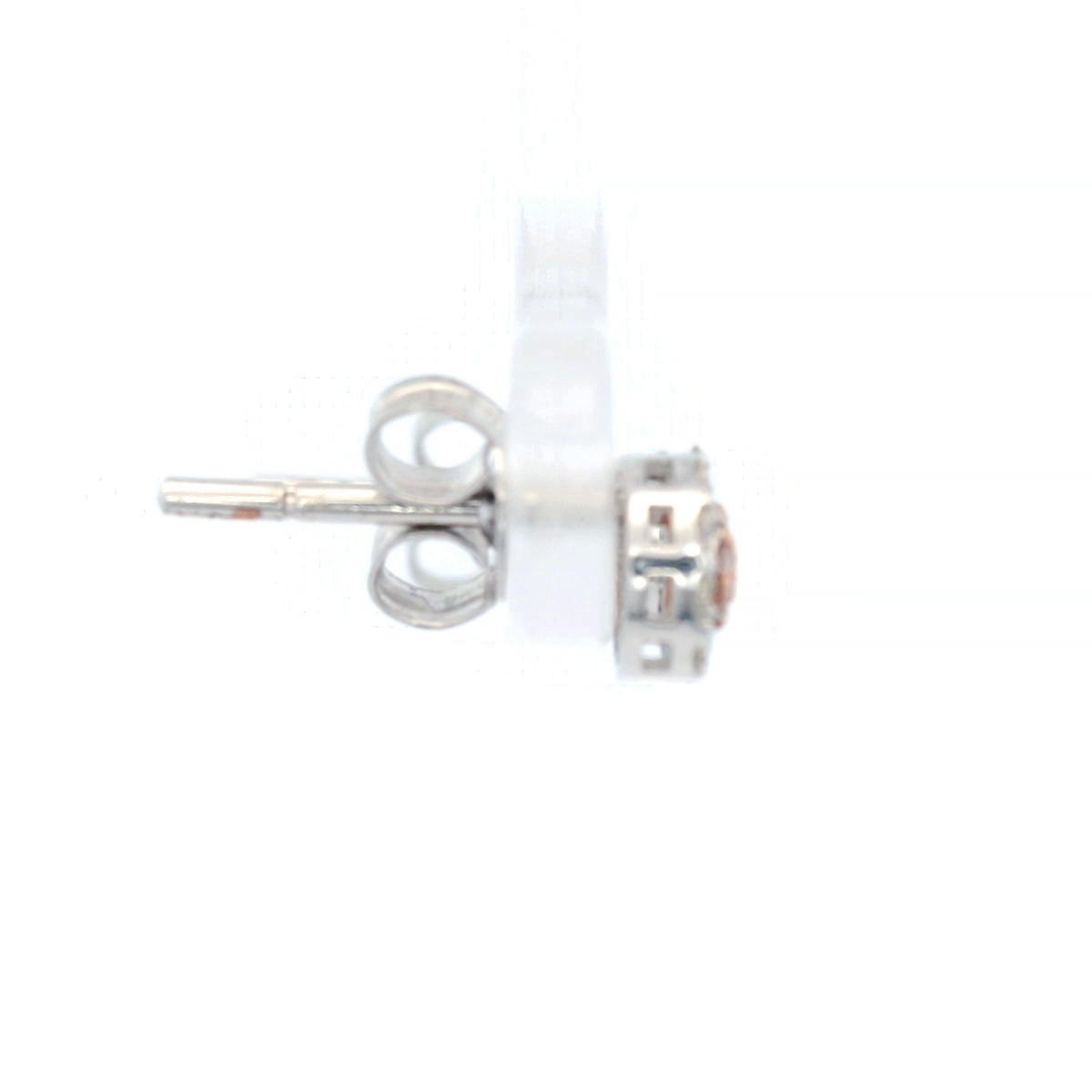 9ct White Gold and Rose Gold Pink Diamond Earrings