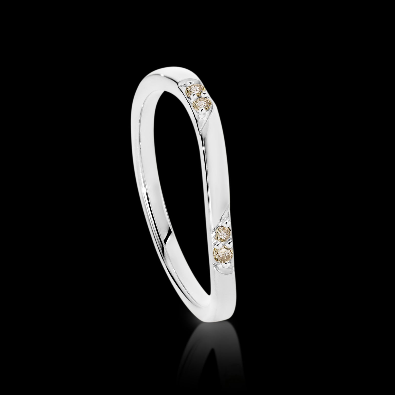 Argle Diamond Stacker Dress Ring set in 18ct  White Gold