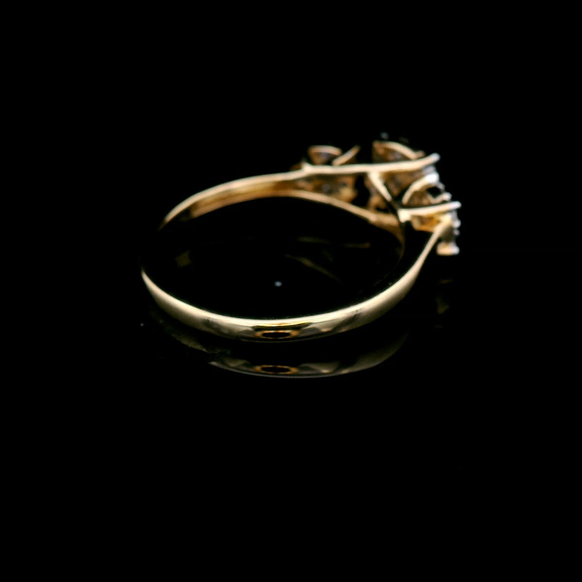 9 Carat Yellow Gold Cluster Set Diamond Engagement Ring