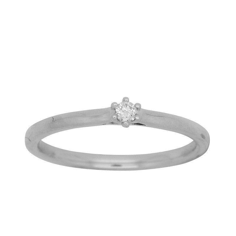 Claw Set Diamond Dress Ring in 9ct White Gold