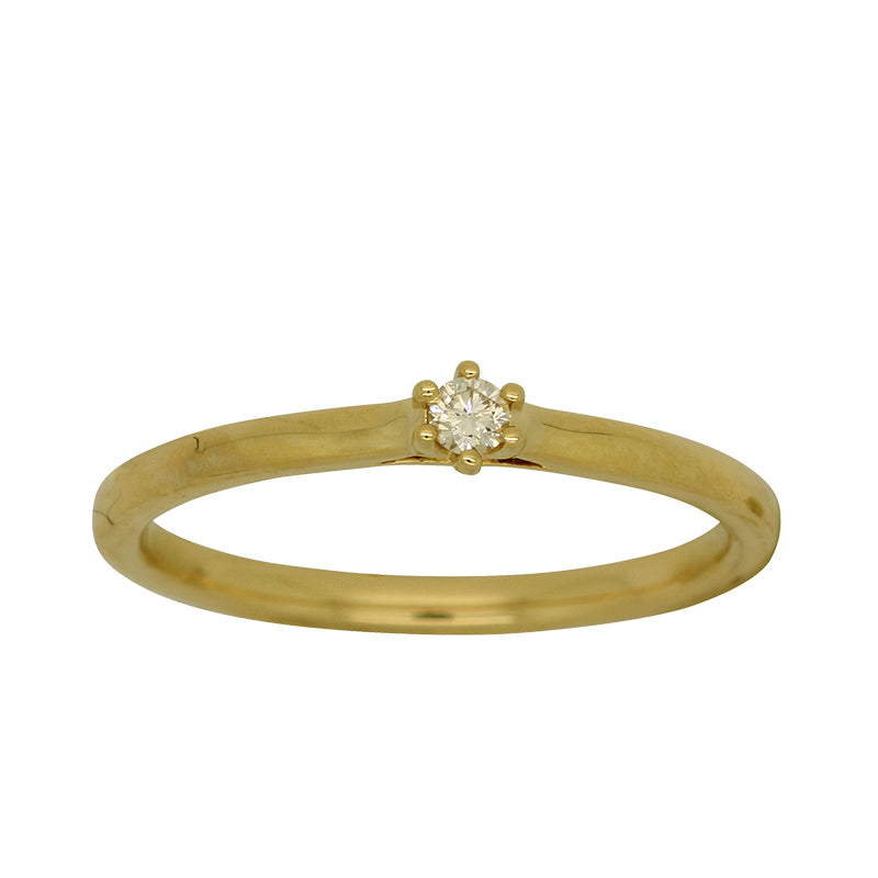 Claw Set Diamond Dress Ring in 9ct Yellow Gold
