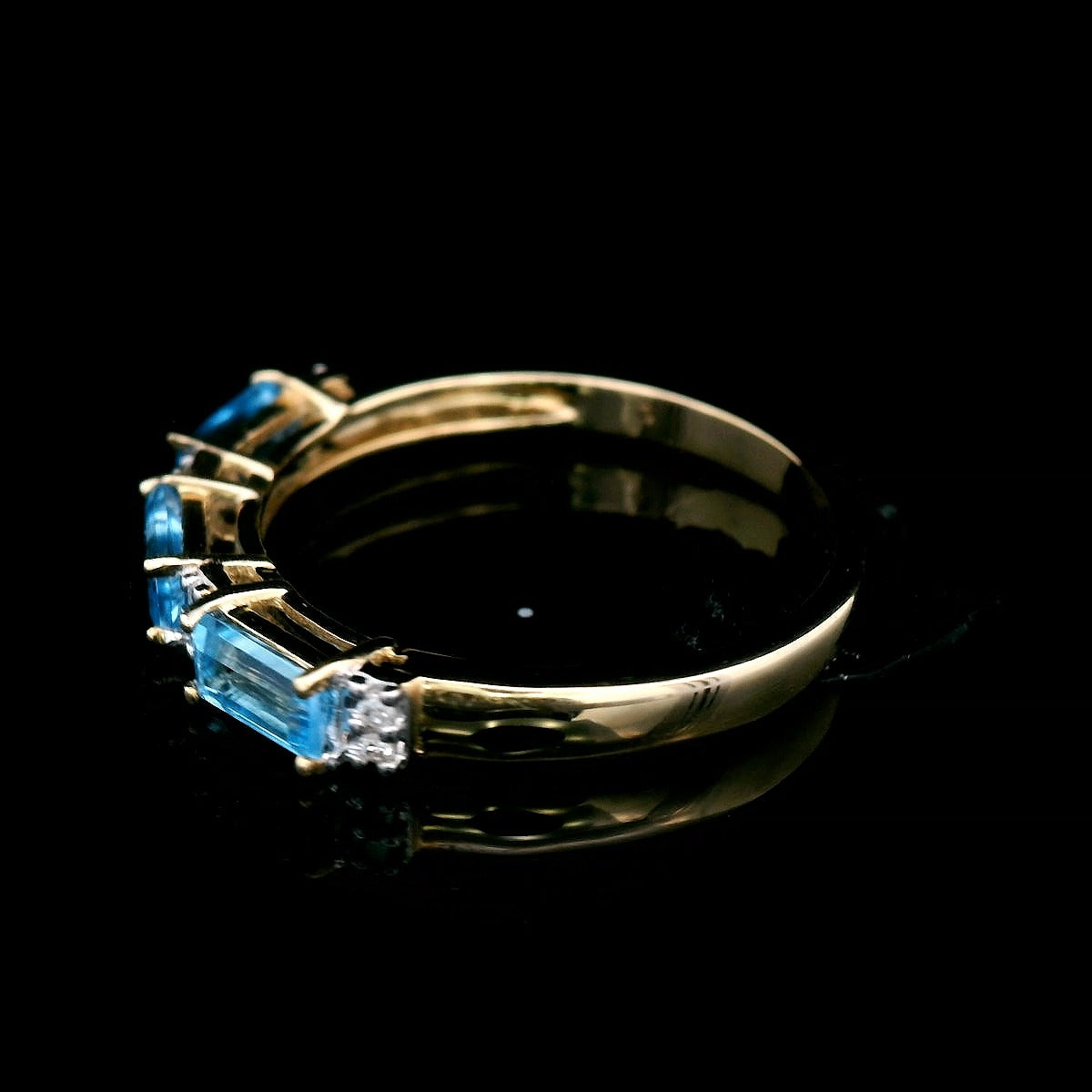 Blue Topaz & Diamond Dress Ring