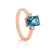 London Blue Topaz and Diamond Ring