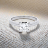 18ct White Gold Princess Cut Diamond Ring