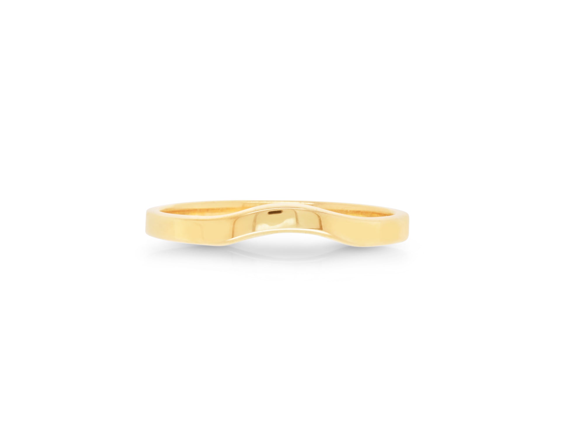 Ladies Yellow Gold Fitted Wedding Band