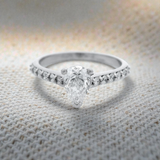 Pear Cut Diamond Set in White Gold