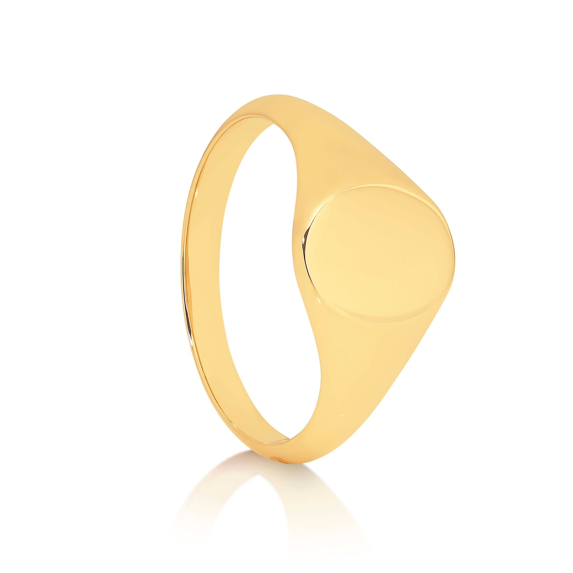 Oval 9 Carat Yellow Gold Signet Ring