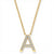 Diamond Set "A" Initial Necklace in 9 carat Yellow Gold