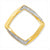 9 Carat Yellow Gold Diamond Square Pendant