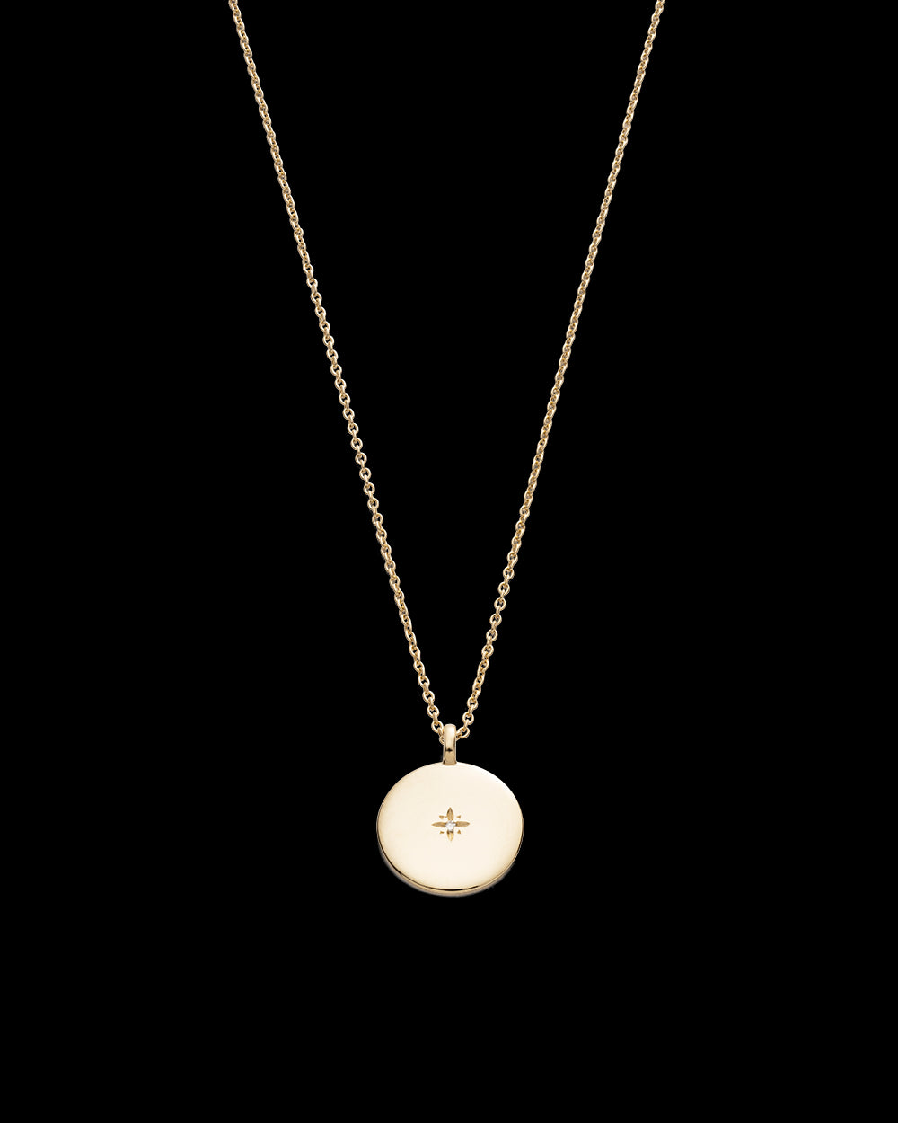 Kirstin Ash Classic Circle Diamond Necklace 9K Gold