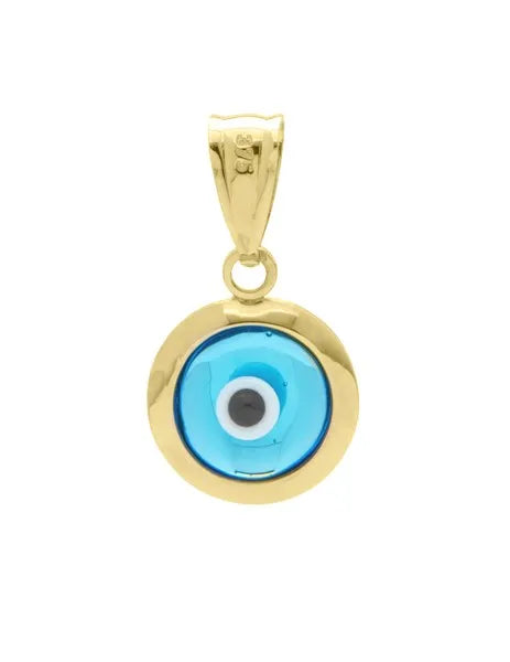 9 Carat Yellow Gold Evil Eye Pendant