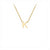 9ct Yellow Gold Petite Initial Necklace - K