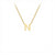 9ct Yellow Gold Petite Initial Necklace - N