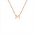 9ct Rose Gold Petite Initial Necklace - M