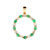 Yellow Gold Emerald and Diamond Circle Pendant