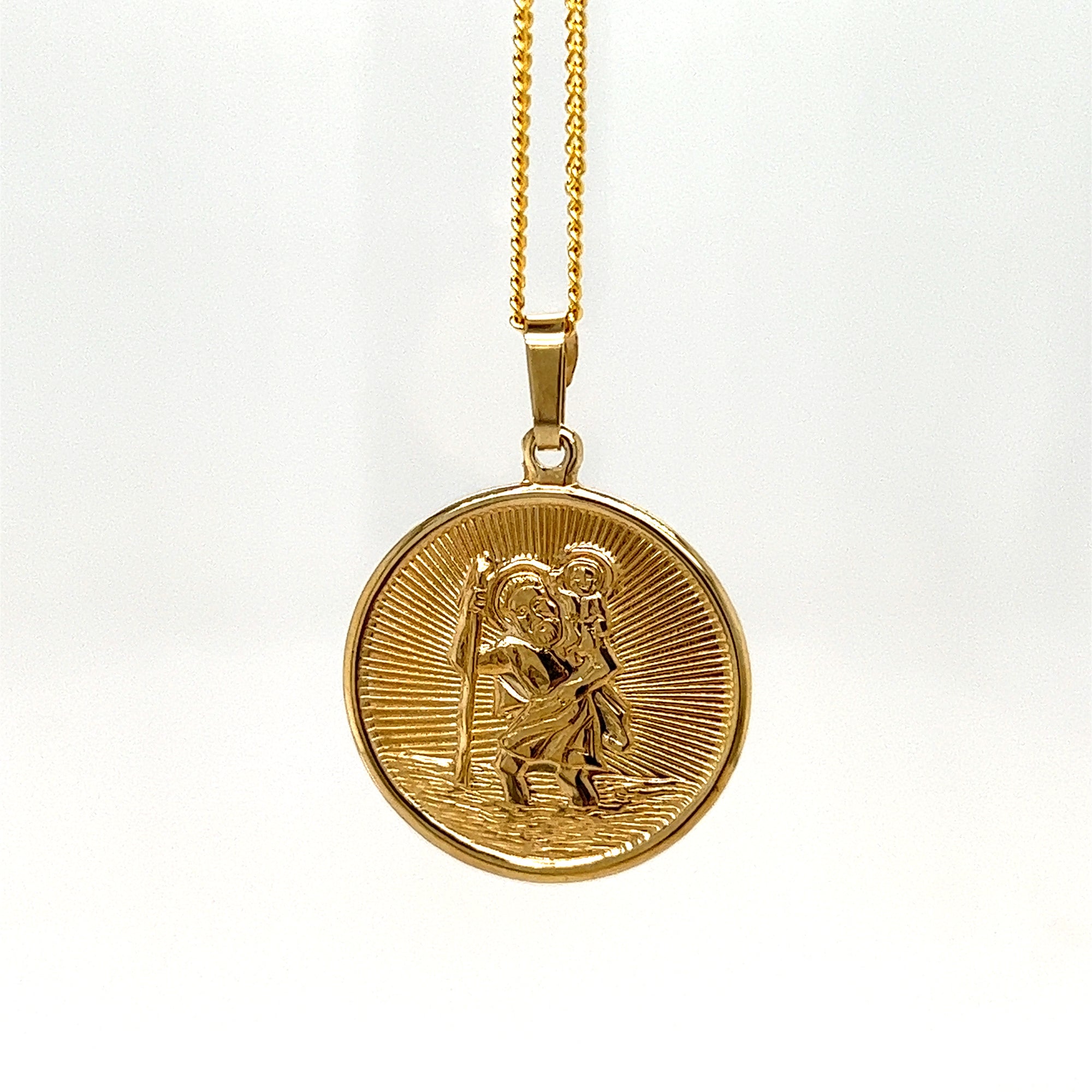 9 Carat Yellow Gold Large St Christopher