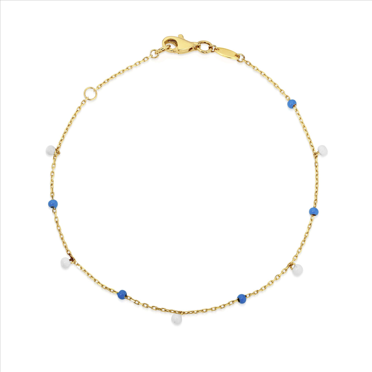 Fine Enamel Bracelet in Yellow Gold