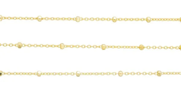 Cable Chain Bracelet with Square Detailing in 9 Carat Rose Gold