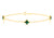 9ct Yellow Gold Malachite Petal Bracelet 19cm