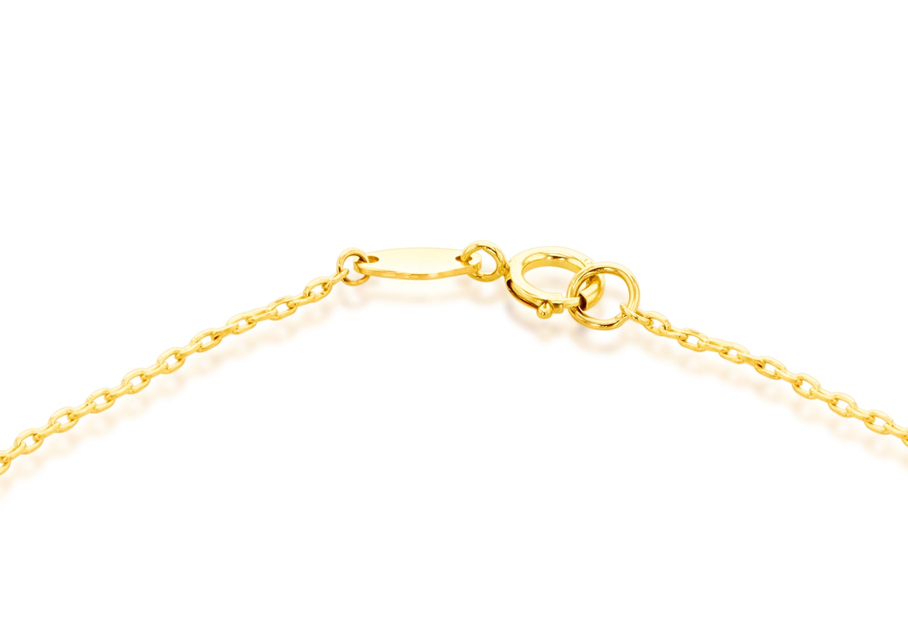 9ct Yellow Gold Malachite Petal Bracelet 19cm