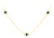 9ct Yellow Gold Malachite Petal Necklace40+2.5cm