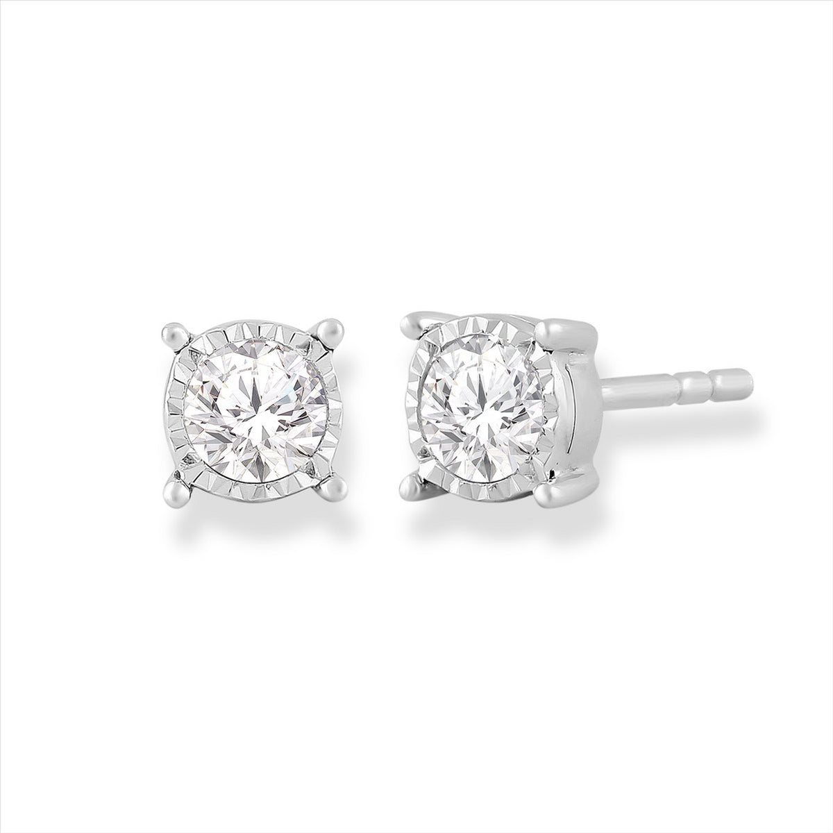 9ct White Gold 0.25ct Diamond Earrings