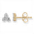 Yellow Gold Triangle Diamond Studs