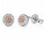 9ct White Gold and Rose Gold Pink Diamond Earrings