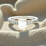 Diamond Set in White Gold Engagement Ring