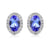 Tanzanite And Diamond Studs In White Gold