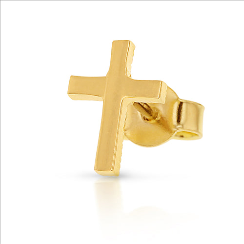 Plain Cross Stud Earrings. Design:: EAR508-9Y