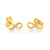 Mini Infinity Stud Earrings set with Cubic Zirconia in 9 Carat Yellow Gold. Design: EAR747