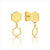 9ct Yellow Gold Hexagon Stud Earrings