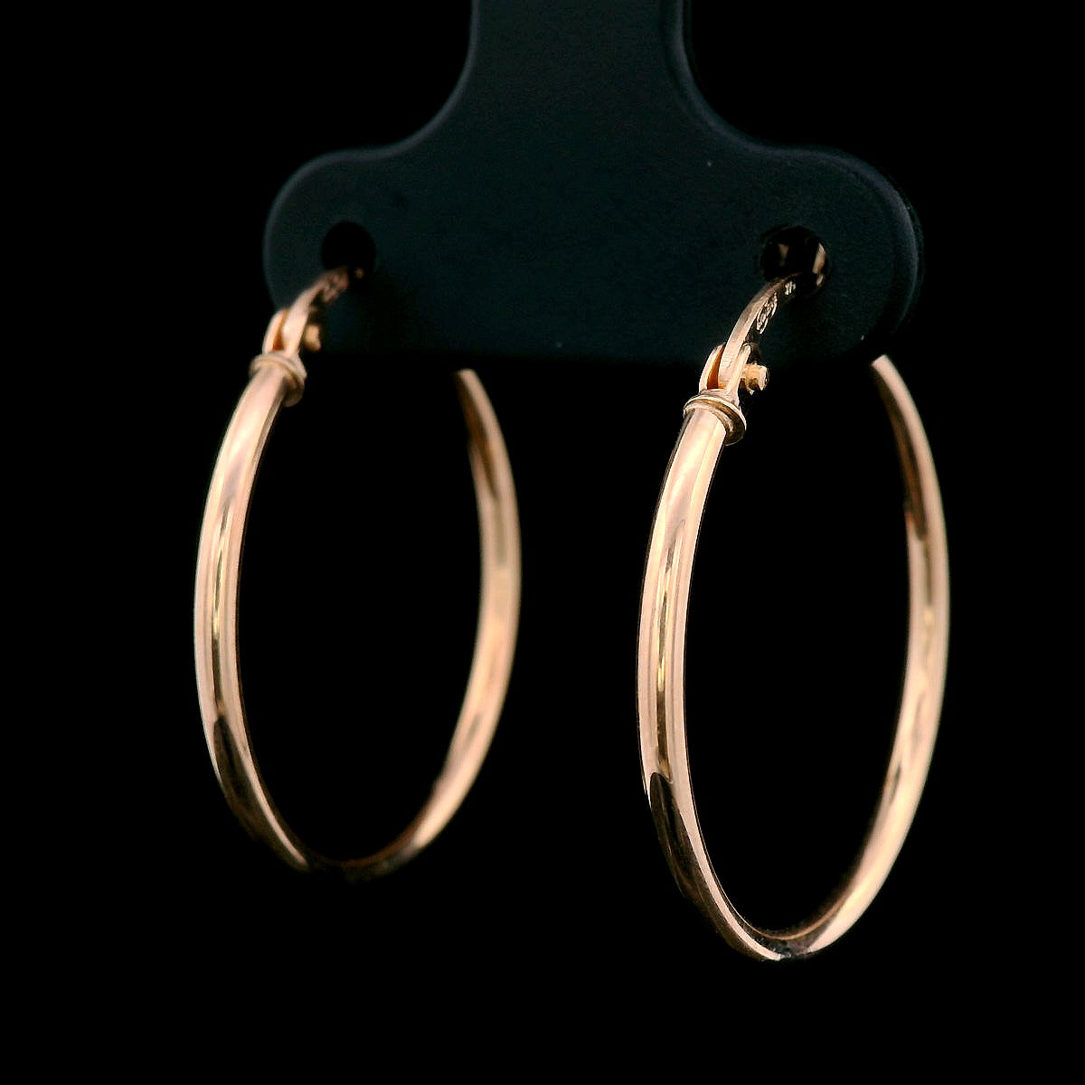 9 Carat Yellow Gold Plain Hoop Earring