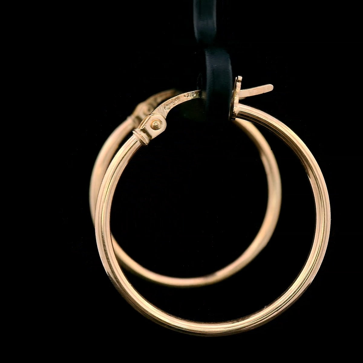 9 Carat Yellow Gold Plain Hoop Earring