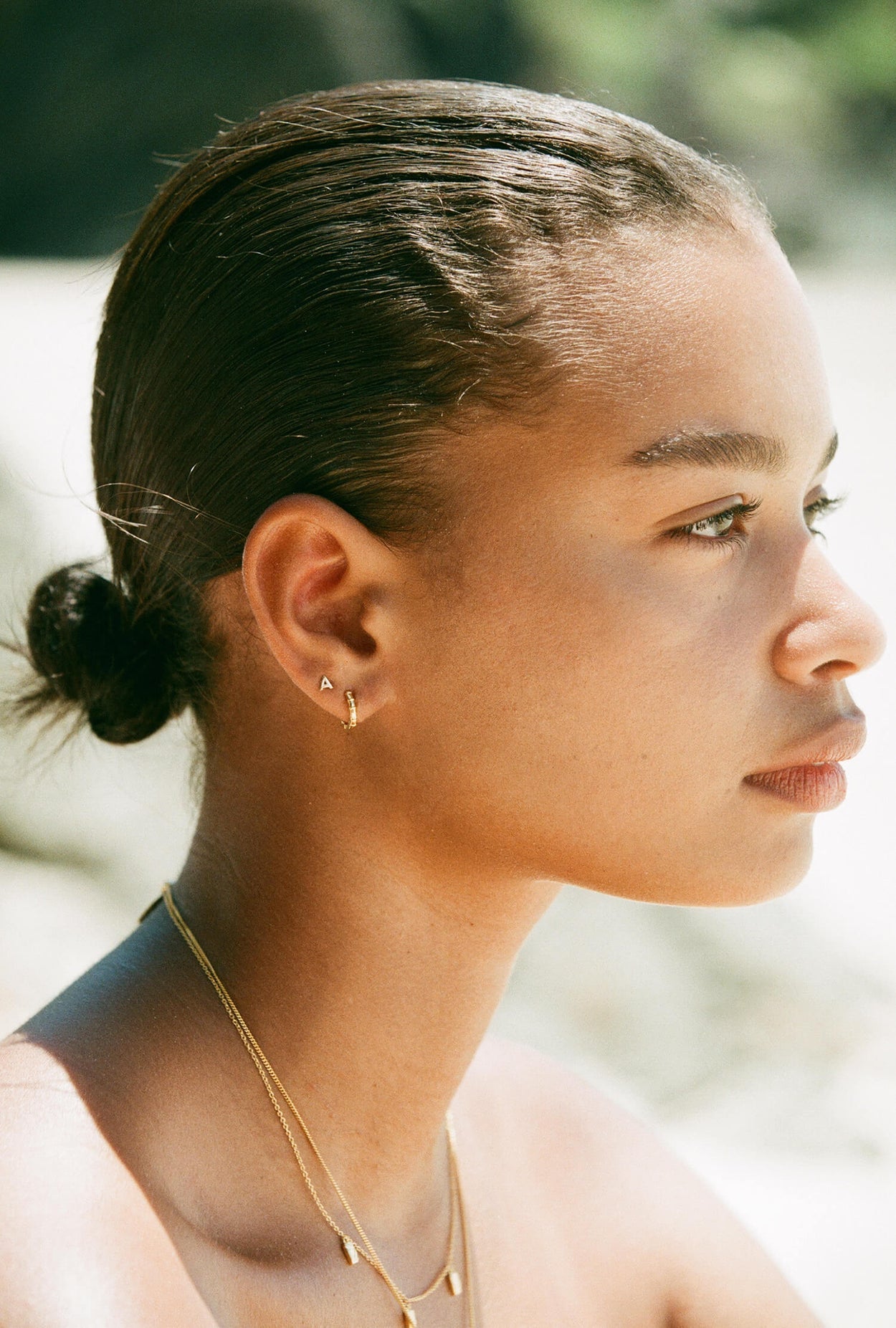 Kirstin Ash Initial 'L' 9K Gold Earring Set