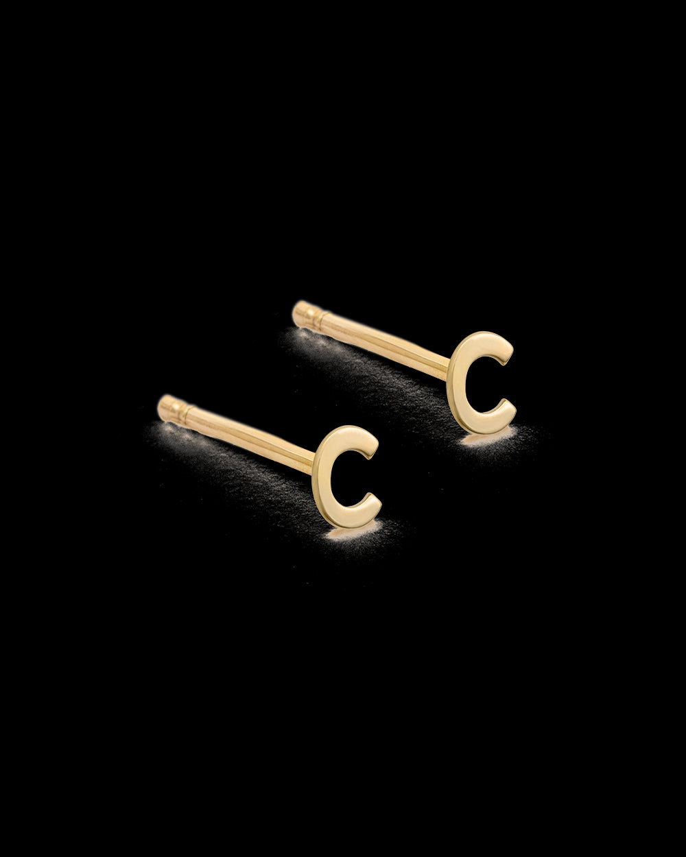 Kirstin Ash Initial 'C' Earring Set 9K Gold