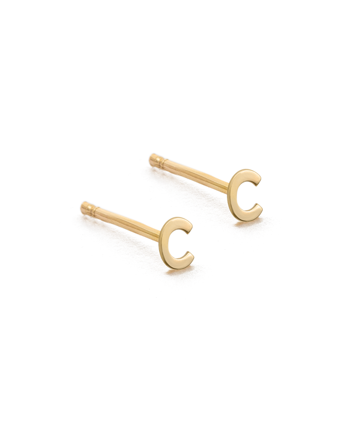 Kirstin Ash Initial 'L' 9K Gold Earring Single