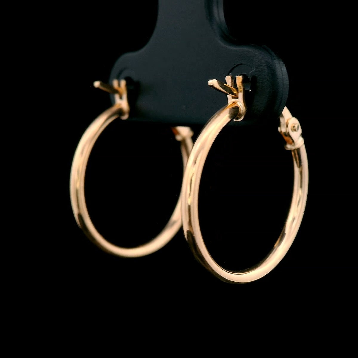 Round Tube Hoop Earring in 9ct Gold