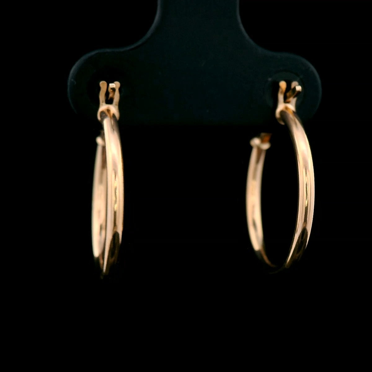 Round Tube Hoop Earring in 9ct Gold