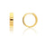 3.5mm Wide Flat Profile Huggie in 9ct Yellow Gold