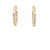 18 Carat Yellow Gold with Diamond Hoop Earrings