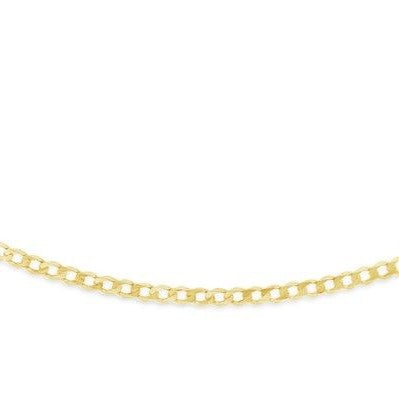 9ct Gold Diamond Cut Curb Chain