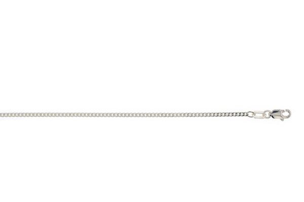 Diamond Cut Curb Link Chain in 9 Carat White Gold. Design: CCD50