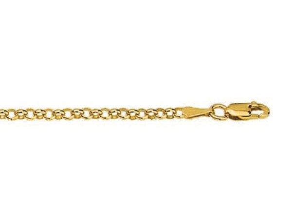 9 Carat Yellow Gold Round Belcher Chain
