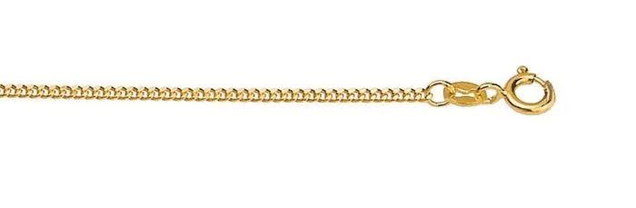 Diamond Cut Curb Chain in 9ct Yellow Gold