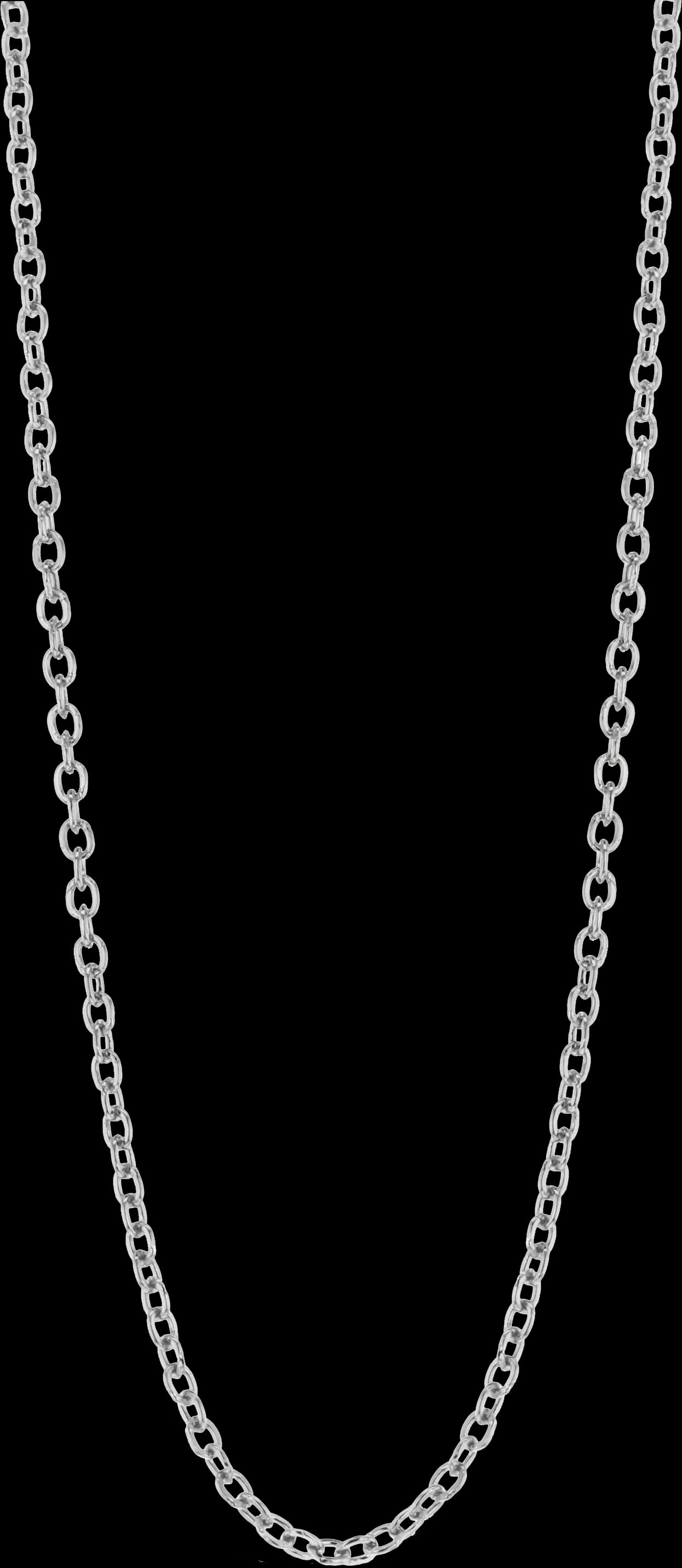 9 Carat White Gold Cable Chain