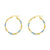 9 Carat Yellow Gold Twist Enamel 20mm Hoop