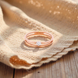 Round Diamond Ring in 9 Carat Rose Gold