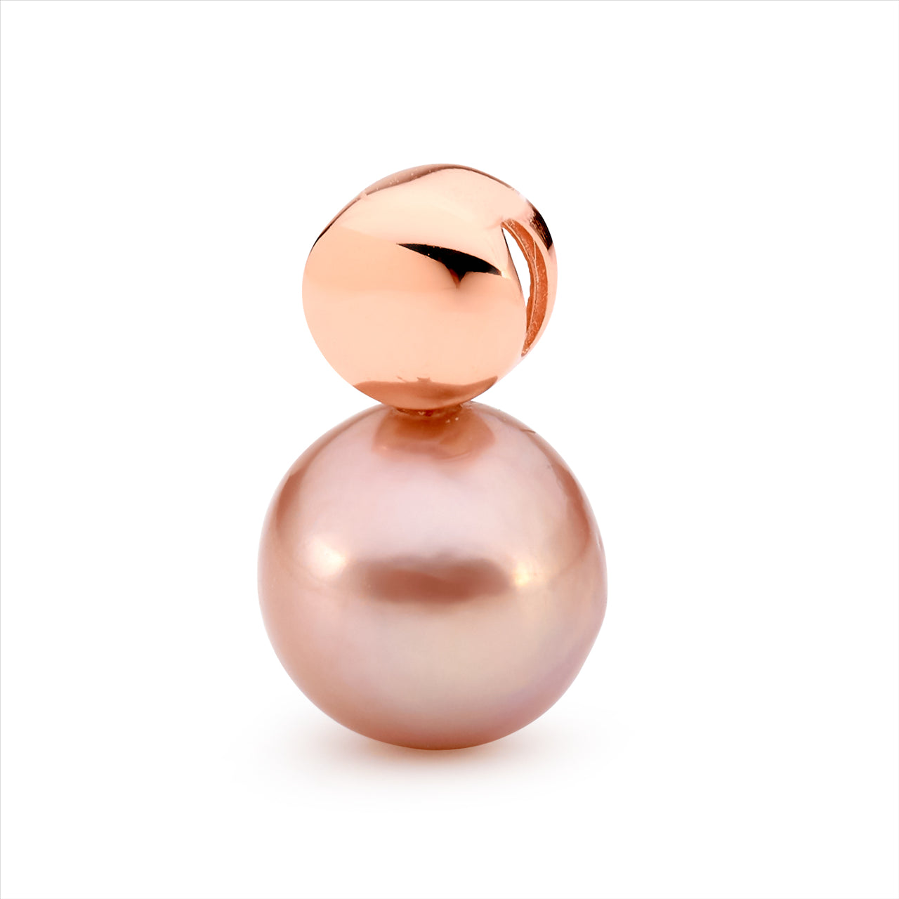 18ct Rose Gold Plated 12mm Edison Freshwater Pearl Pendant
